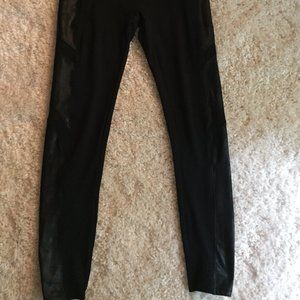 Spanx Black Moto Ponte Medium Leggings